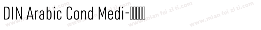 DIN Arabic Cond Medi字体转换